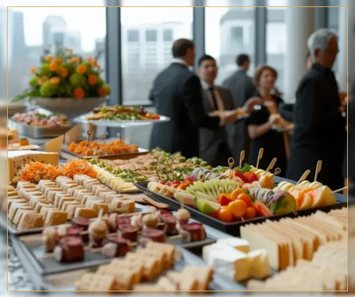 Chef preparing a buffet for an event in Zürich